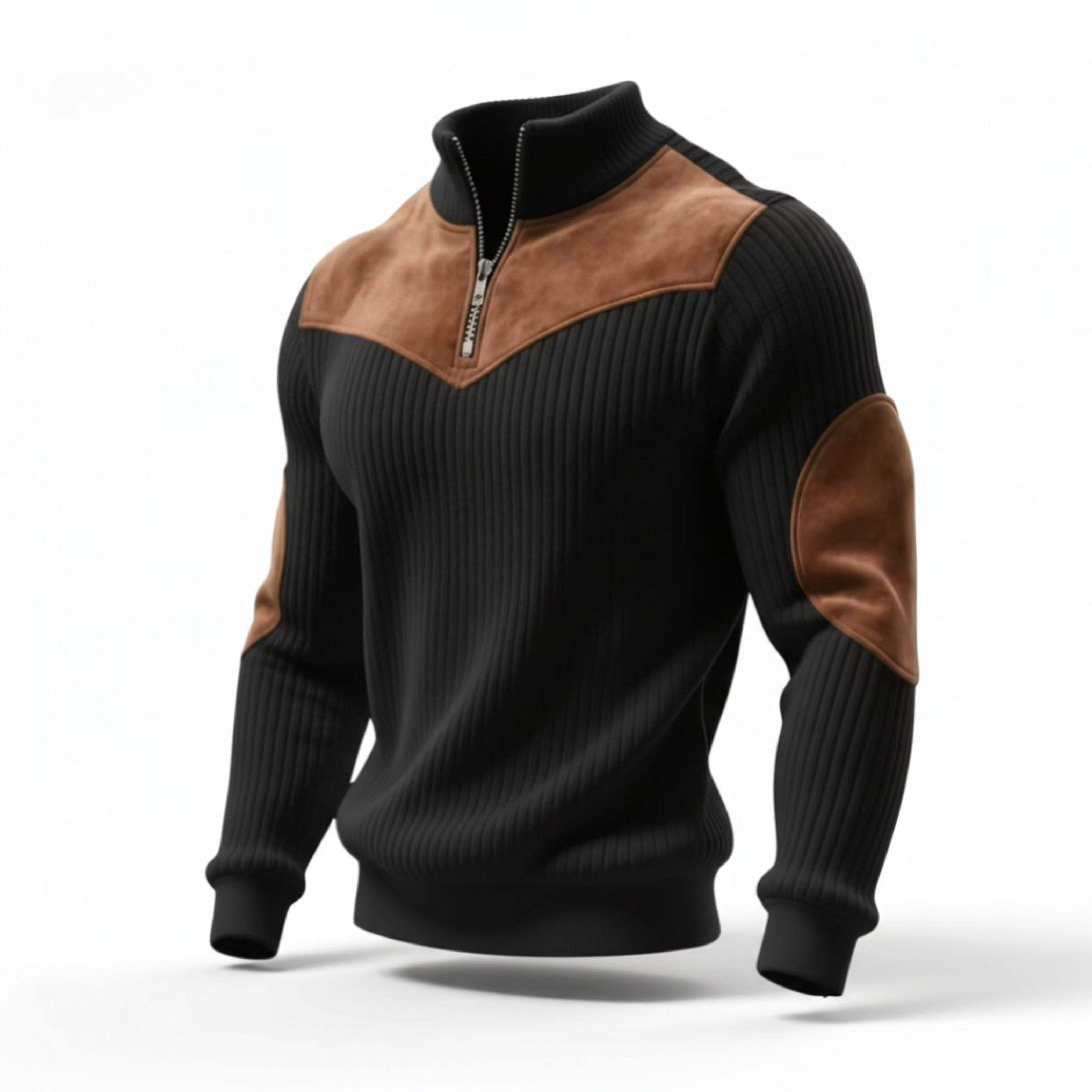 Signature Ribbed Knit-Zip